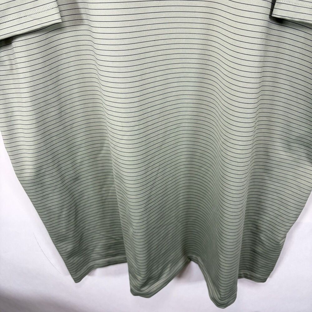 Under Armour The Performance Polo Golf Shirt Mens 3XLT Green Navy Striped - Picture 4 of 12